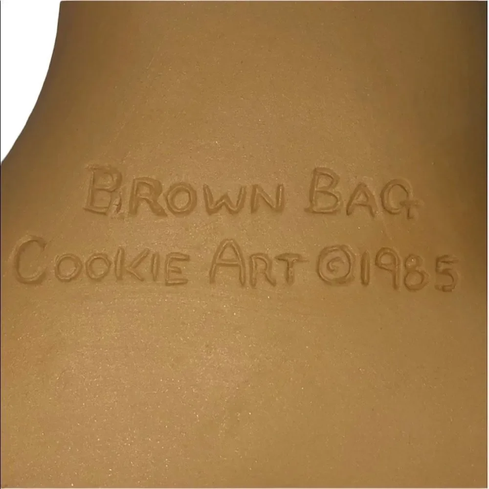 Brown Bag Ceramic Collectible 1985 Clown Cookie Press Party Circus